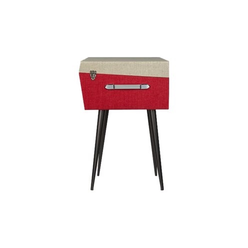 Angle View: Crosley - Dansette Bermuda Bluetooth Stereo Turntable - Red