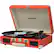 Left. Crosley - Cruiser Deluxe Bluetooth Portable Turntable - Orange.