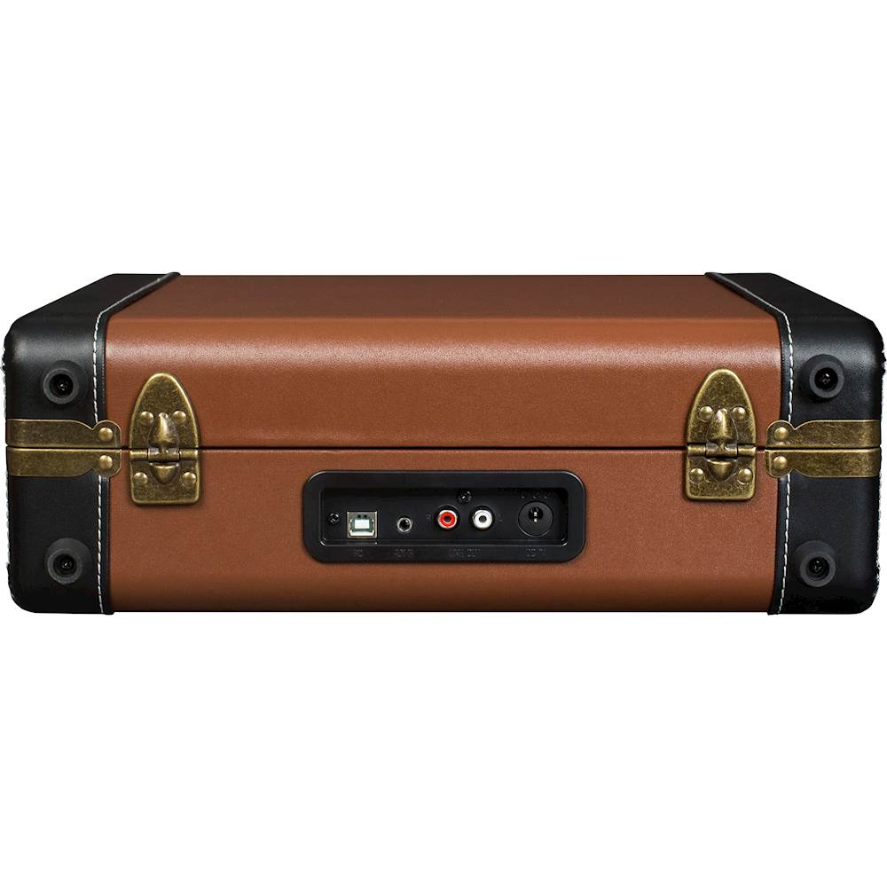 Back View: Crosley - Cruiser Deluxe Bluetooth Portable Turntable - Tweed