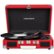 Front. Crosley - Cruiser Deluxe Bluetooth Portable Turntable - Red.