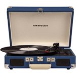 Front Zoom. Crosley - Cruiser Deluxe Bluetooth Portable Turntable - Blue.