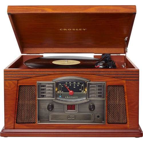 Crosley Lancaster Entertainment Center with Bluetooth - Paprika