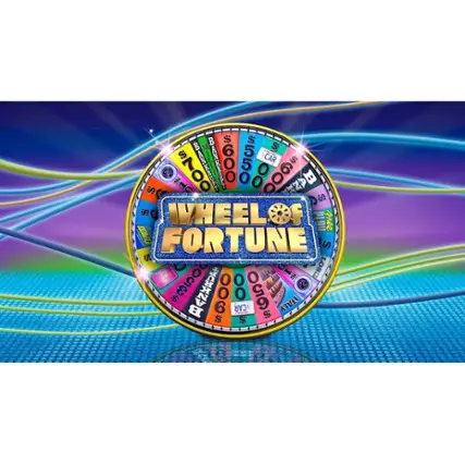 The image features a colorful wheel of fortune with various numbers and colors. The largest text displayed on the wheel reads "Wheel of Fortune." The wheel is filled with different colors and numbers, including 600, 550, 5, 700, and 8. The wheel is also adorned with the words "Bankruptcy" and "Italy." The overall design of the wheel is visually appealing and captures the essence of a classic wheel of fortune. - E (Everyone)