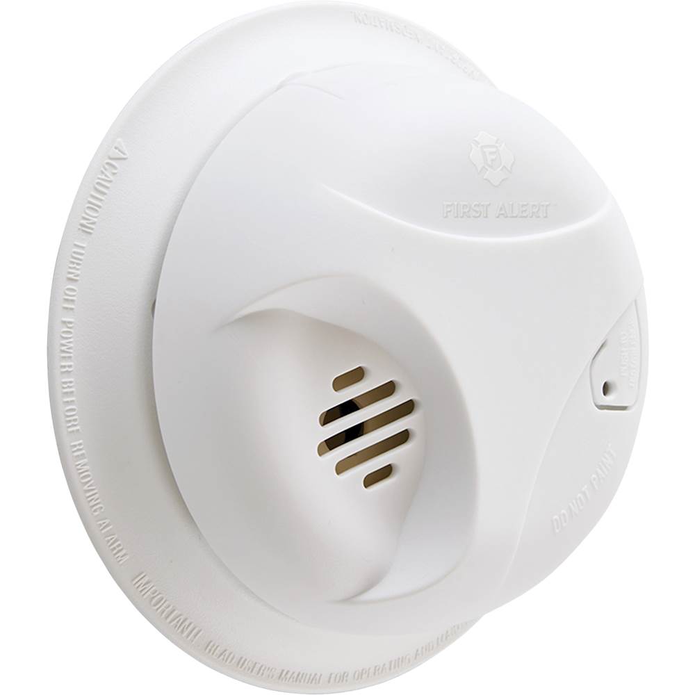 First Alert Smoke Detector Fire Alarm Sensor Escape Notifier with Mute Feature 