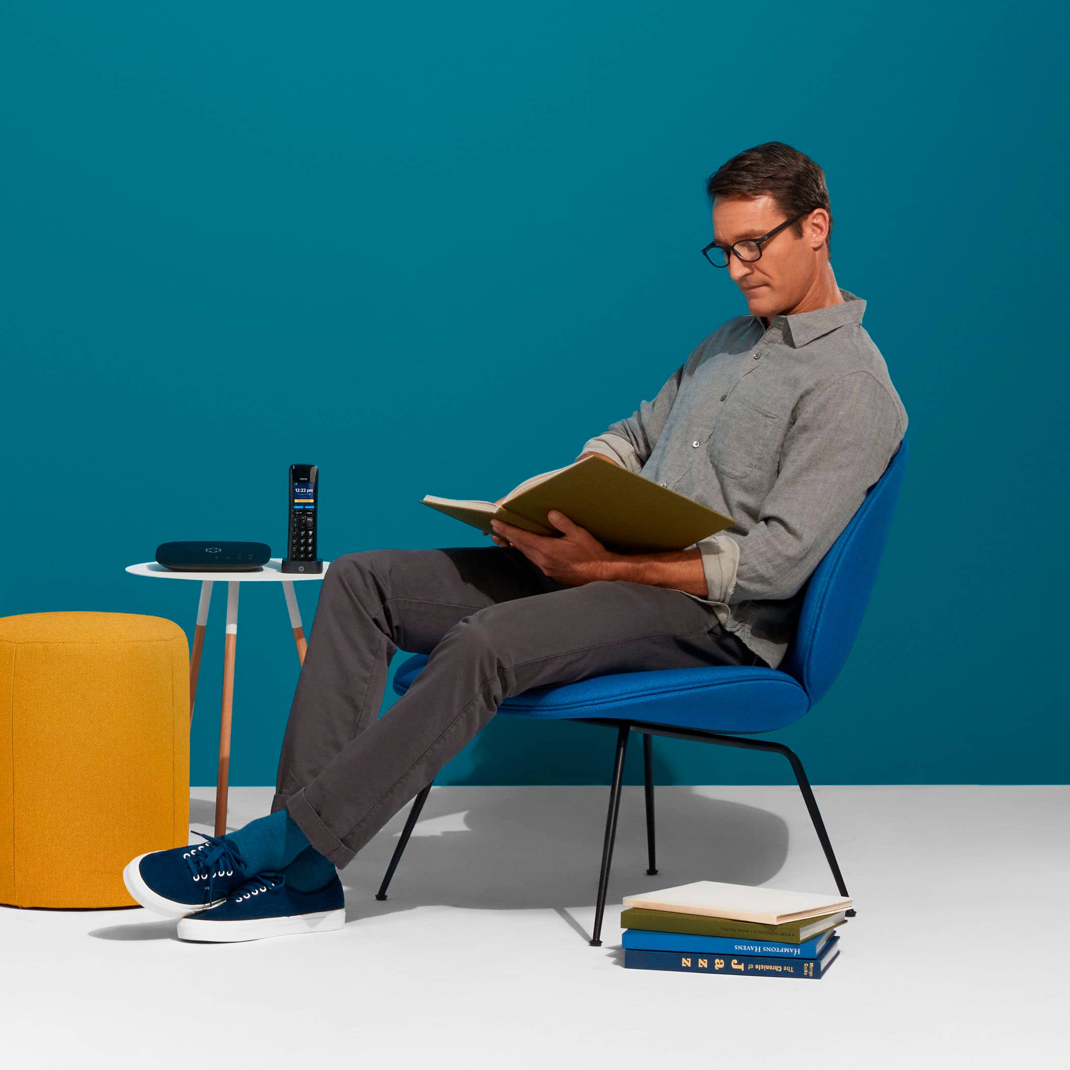 Alt View 14. Ooma - Telo Air 2 Internet Home Phone Service with 2 Cordless Handsets - Black.