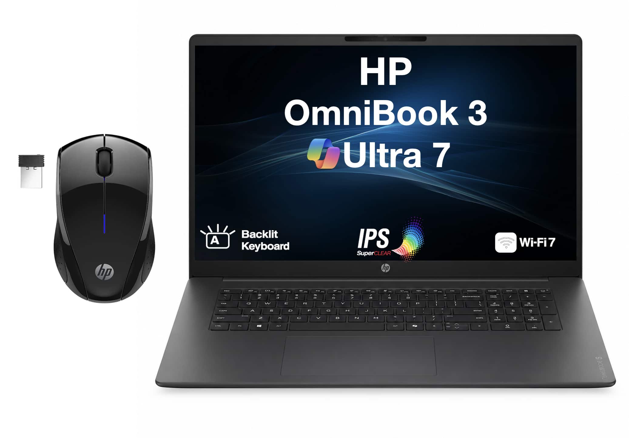 HP - Upgraded - OmniBook 3 Laptop 17.3 FHD Display (Ultra 7-255U, 32GB, 1TB SSD, Intel Graphics, Win 11 Pro) w/HP Wireless Mouse - Mica Silver price history on PriceWatchPro