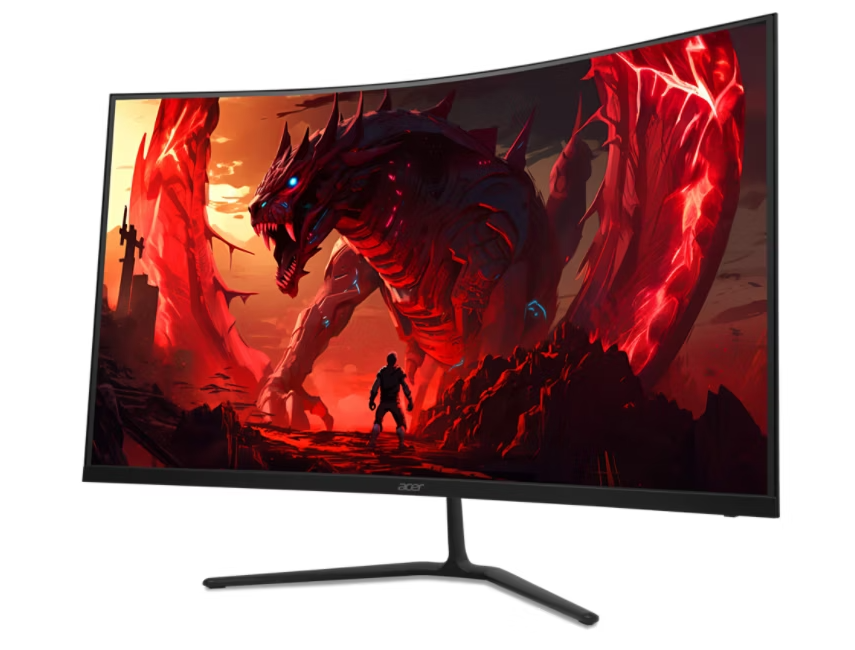 Angle. Acer - Nitro ED323QU X2bmiipx 31.5" Curved 1000R WQHD 2560x1440 Zero Frame Gaming Monitor - Black.