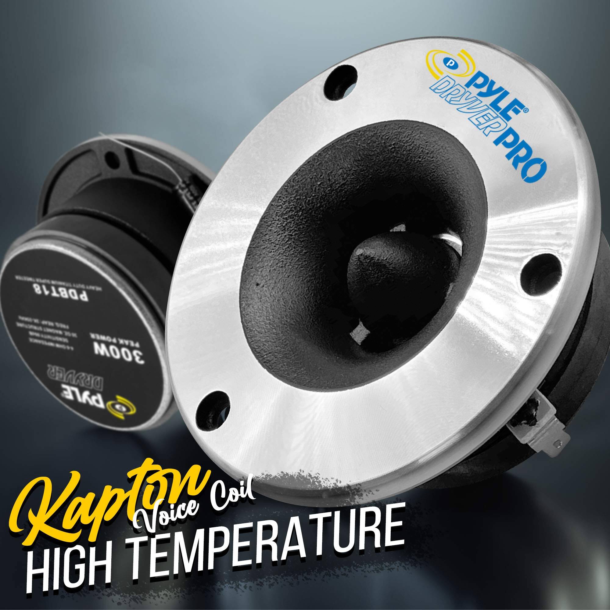 PYLE PRO  
PDBT18  
POWER PEAK 300W  
HIGH TEMPERATURE  
Kapton Voice Coil