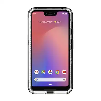 Angle. LifeProof - NËXT Case for Google Pixel 3 XL - Black Crystal.