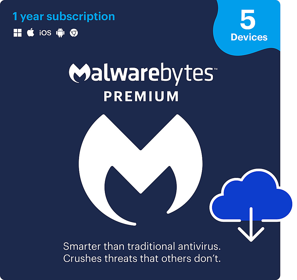 Malwarebytes - 4.0 Premium (5-Devices) (1-Year Subscription) [Digital]