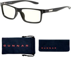 Gunnar - Blue Light Reading Glasses - Vertex, Onyx, Clear Tint, Pwr +2.00 - Clear - Front_Zoom