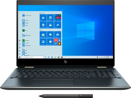 Rent to own HP - 2-in-1 15.6" 4K Ultra HD Touch-Screen Laptop - Intel Core i7 - 16GB Memory - NVIDIA GeForce MX150 - 512GB SSD - Poseidon Blue