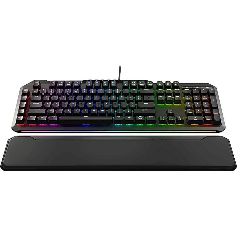 Alt View 11. Cooler Master - MK850 Wired Gaming Mechanical Cherry MX Red Switch Keyboard with RGB Back Lighting - Gunmetal Black.