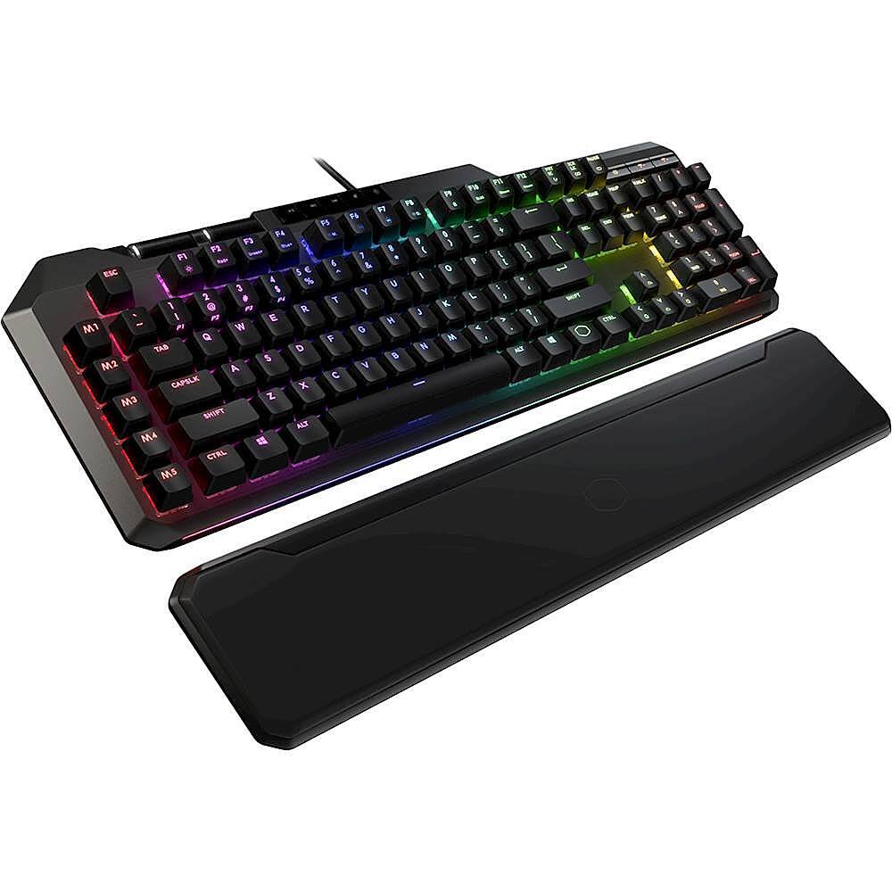 Alt View 12. Cooler Master - MK850 Wired Gaming Mechanical Cherry MX Red Switch Keyboard with RGB Back Lighting - Gunmetal Black.