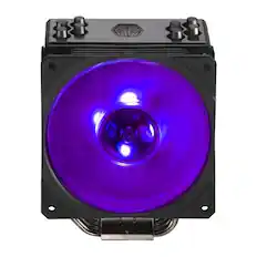 Front. Cooler Master - Hyper 212 RGB Black Edition 120mm CPU Cooling Fan with RGB Lighting - Black.