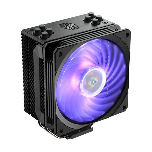 Alt View 12. Cooler Master - Hyper 212 RGB Black Edition 120mm CPU Cooling Fan with RGB Lighting - Black.