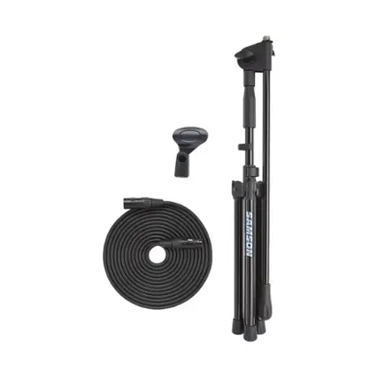 Front. Samson - Boom Stand - Sleek Black.