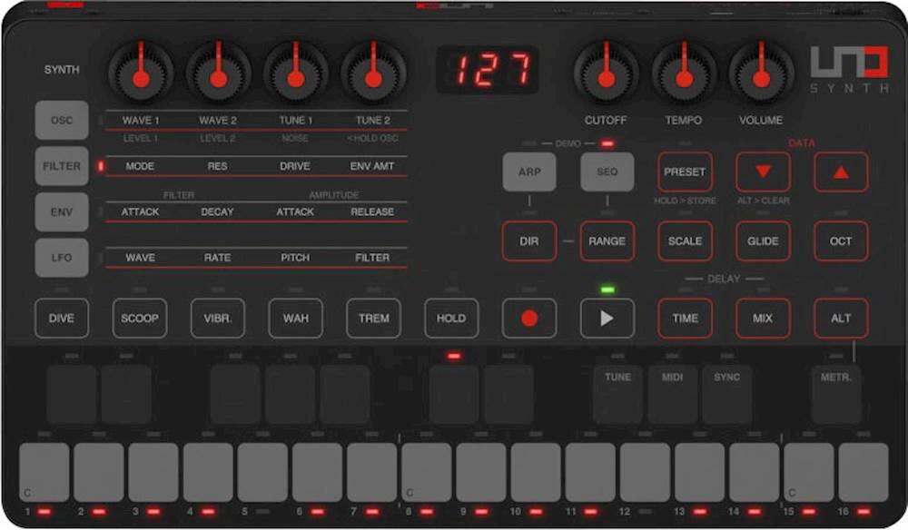 Alt View 11. IK Multimedia - UNO Synth Analog Synthesizer - Black.