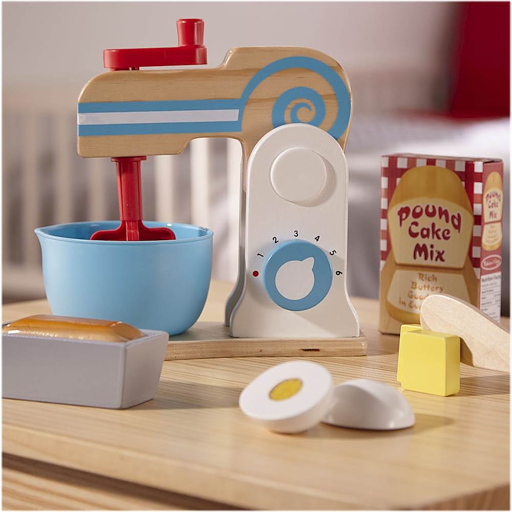 MELISSA & DOUG Make-A-Cake Wooden Mixer Set Ages 3+ 772098403