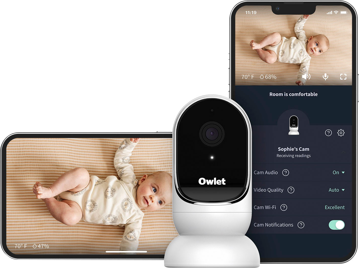Angle View: Nanit Complete Baby Monitoring System Bundle Pack