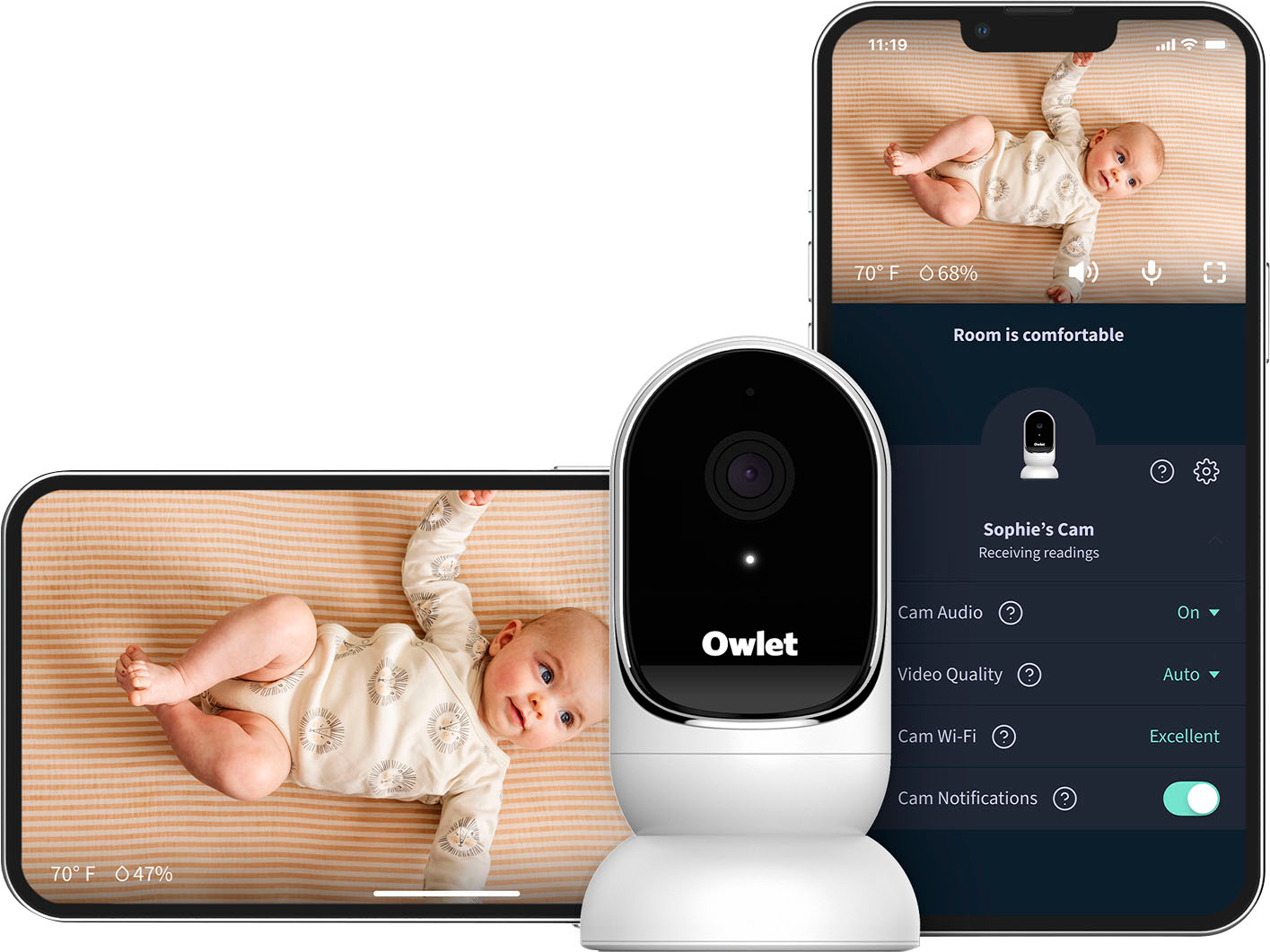 Owlet Cam Smart Baby Monitor - WHite