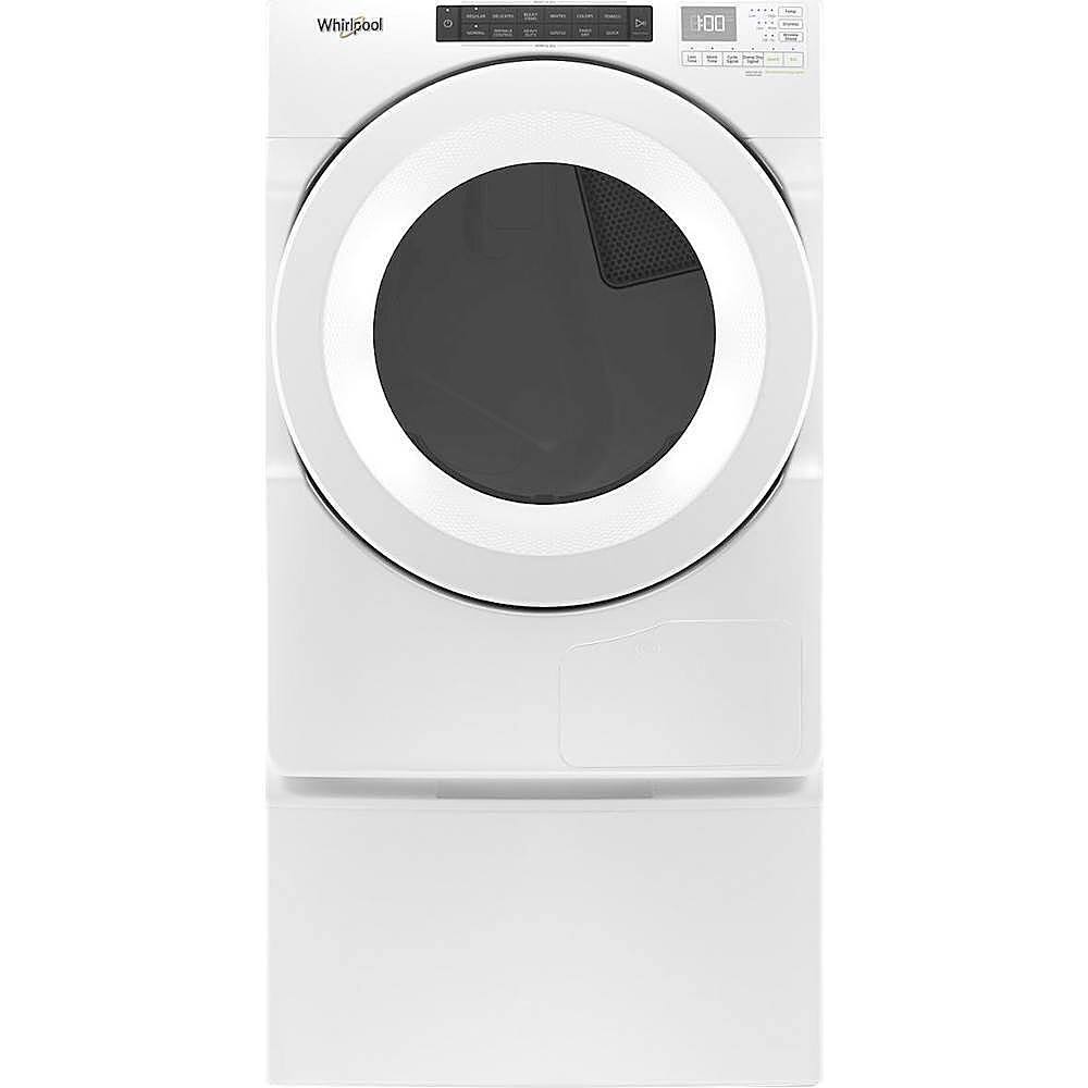 Alt View 12. Whirlpool - 7.4 Cu. Ft. Stackable  Electric Dryer with  Wrinkle Shield Option - White.