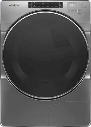 Front. Whirlpool - 7.4 Cu. Ft. 36-Cycle Electric Dryer - Chrome Shadow.