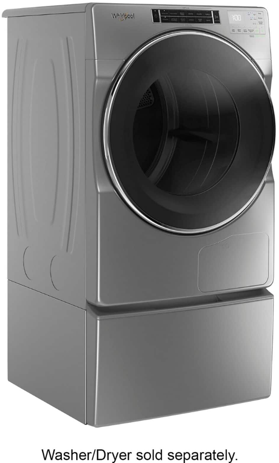 Alt View 15. Whirlpool - Washer/Dryer Laundry Pedestal with Storage Drawer - Chrome Shadow.