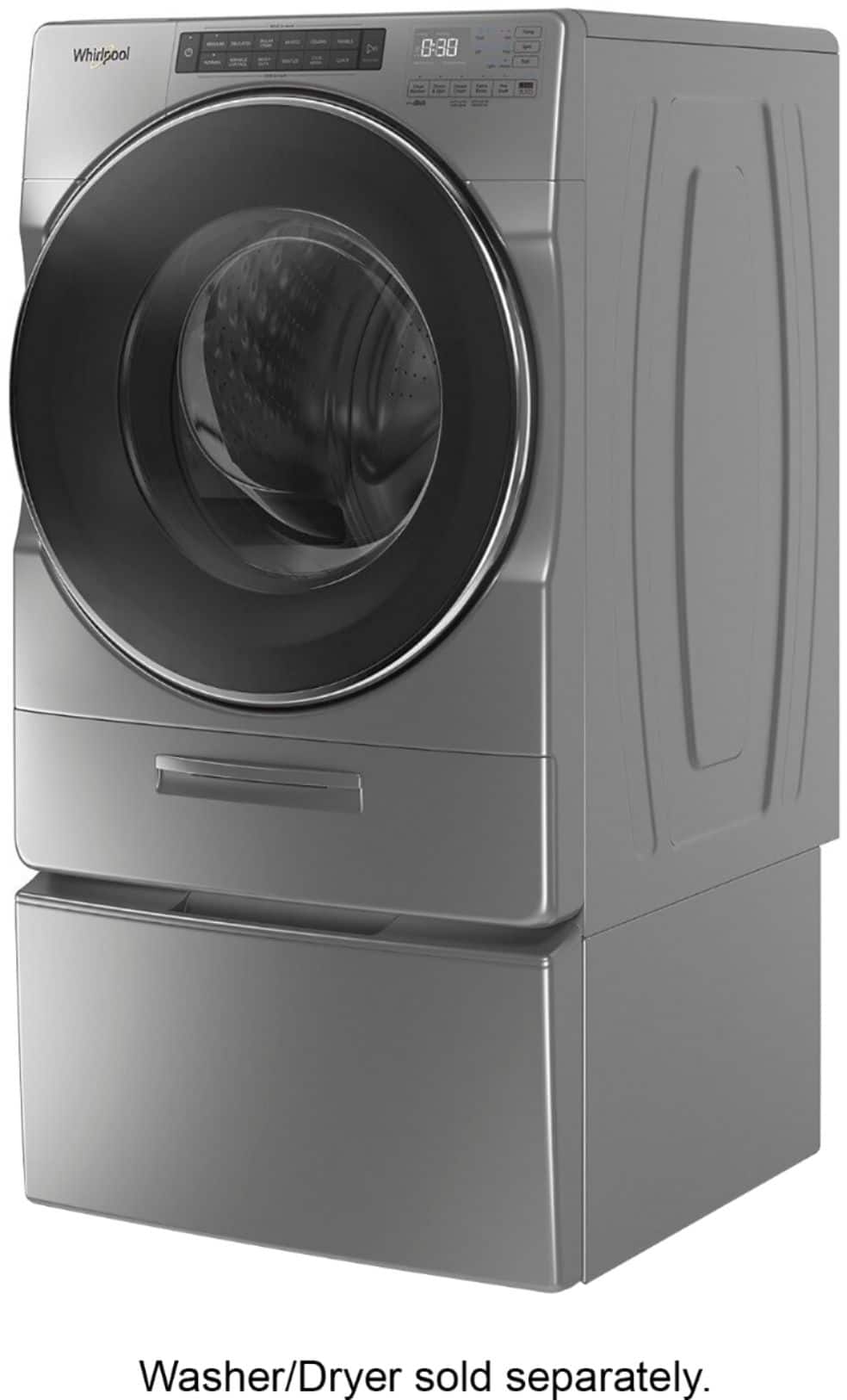 Alt View 17. Whirlpool - Washer/Dryer Laundry Pedestal with Storage Drawer - Chrome Shadow.