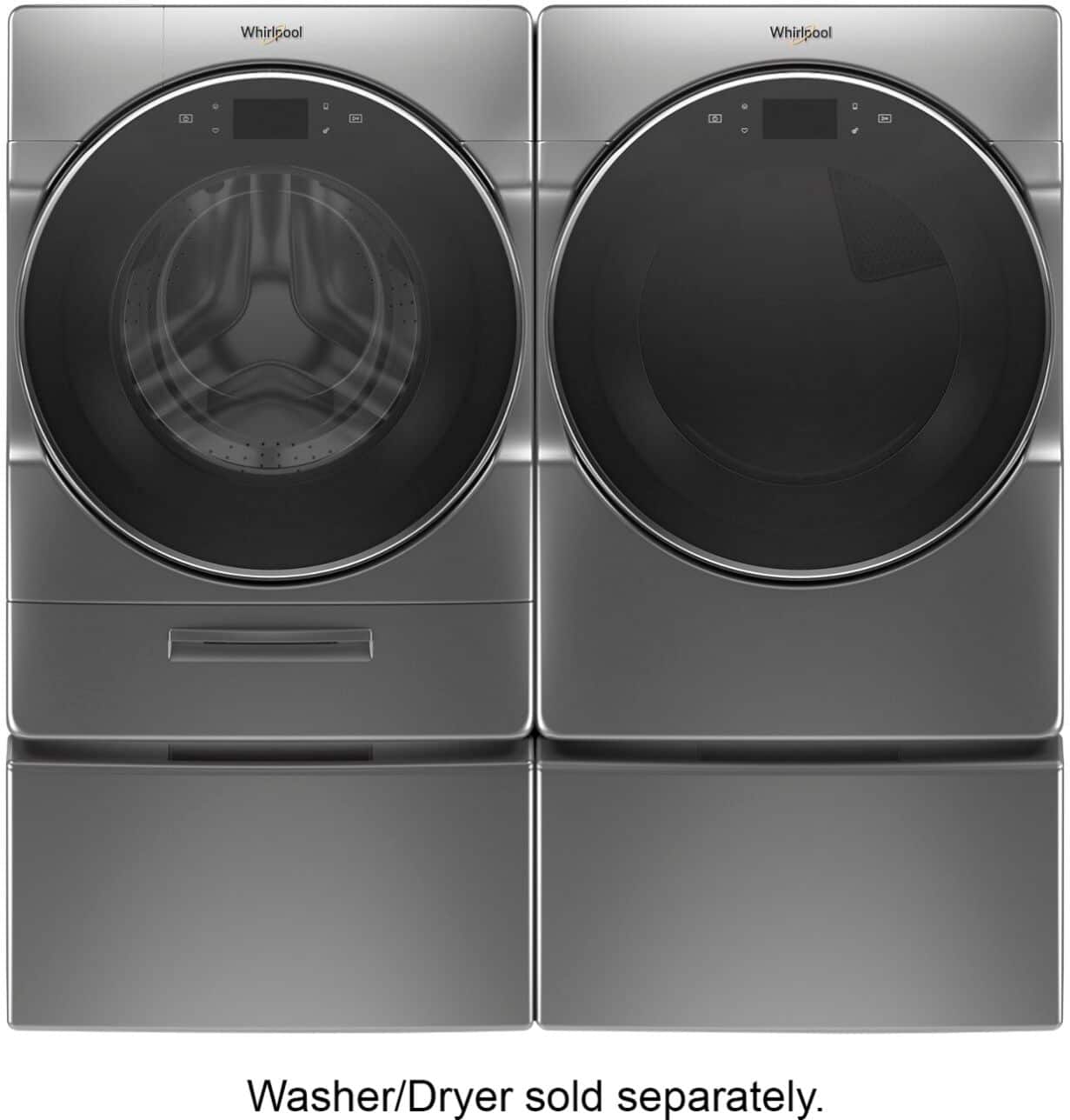 Alt View 19. Whirlpool - Washer/Dryer Laundry Pedestal with Storage Drawer - Chrome Shadow.