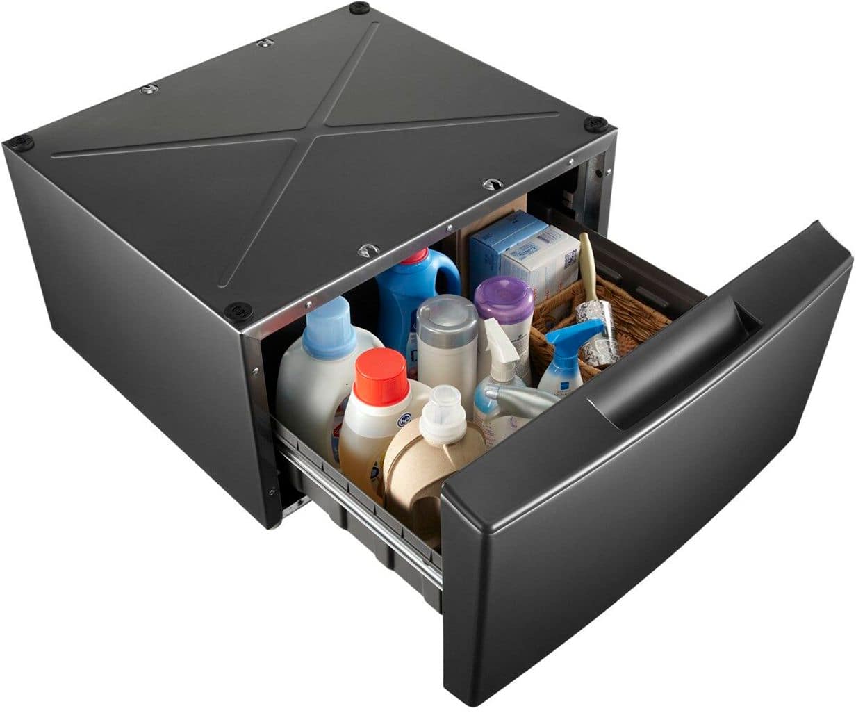 Alt View 25. Whirlpool - Washer/Dryer Laundry Pedestal with Storage Drawer - Chrome Shadow.