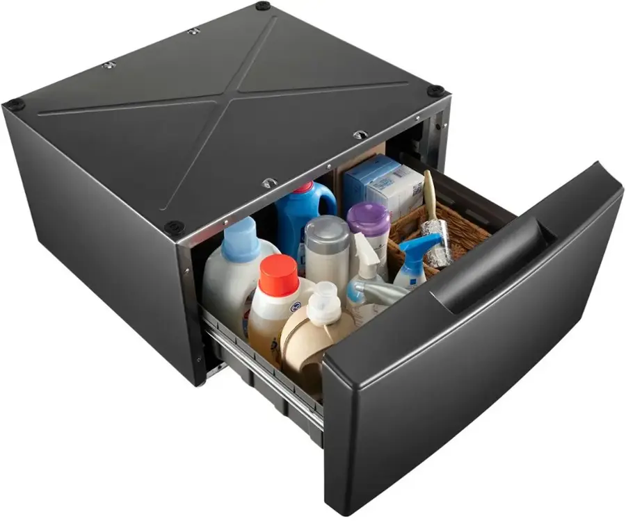 Alt View 25. Whirlpool - Washer/Dryer Laundry Pedestal with Storage Drawer - Chrome Shadow.
