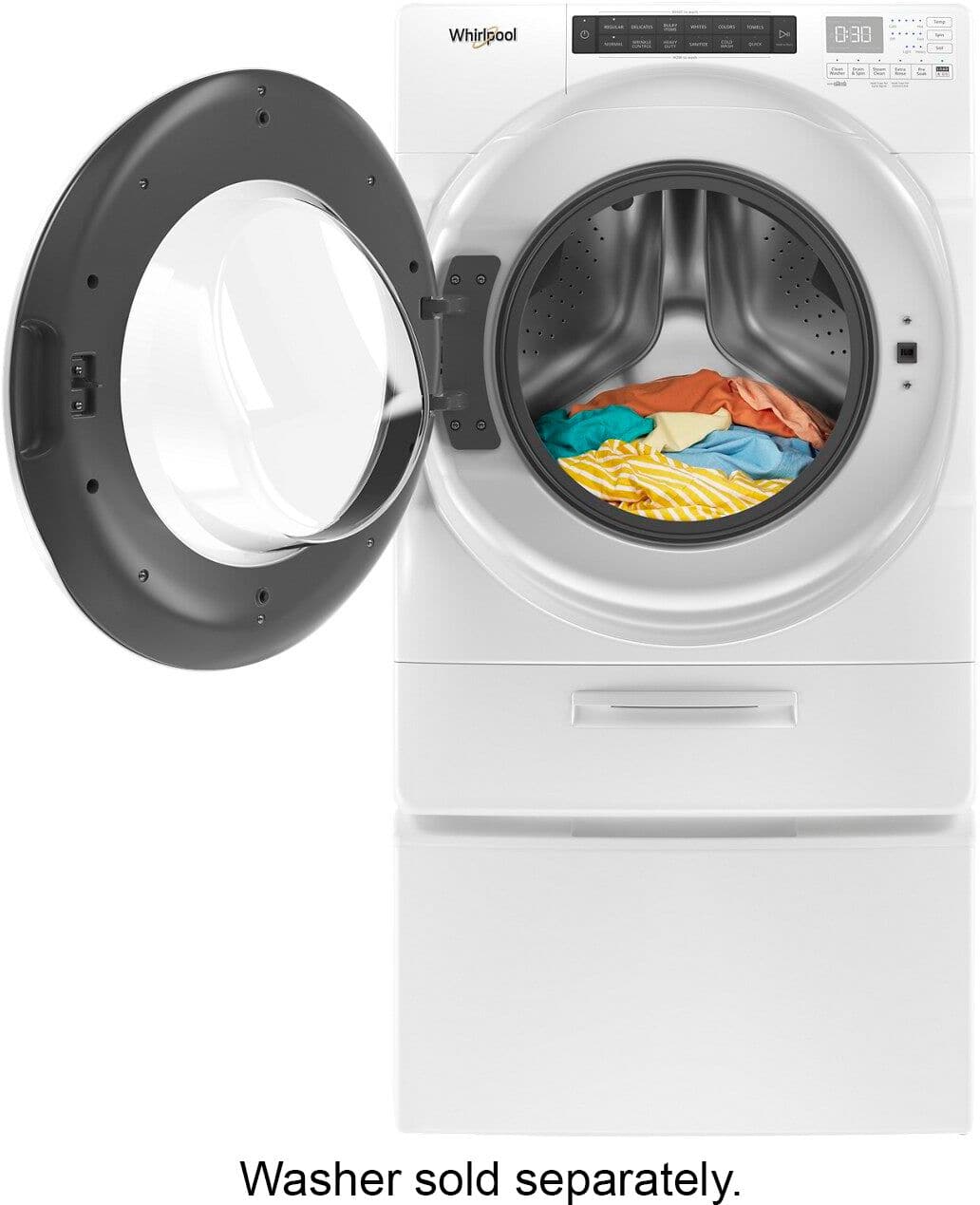 Alt View 17. Whirlpool - Washer/Dryer Laundry Pedestal with Storage Drawer - White.