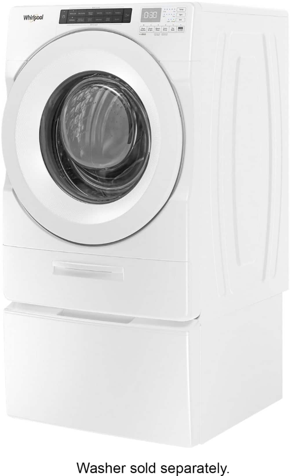 Alt View 20. Whirlpool - Washer/Dryer Laundry Pedestal with Storage Drawer - White.
