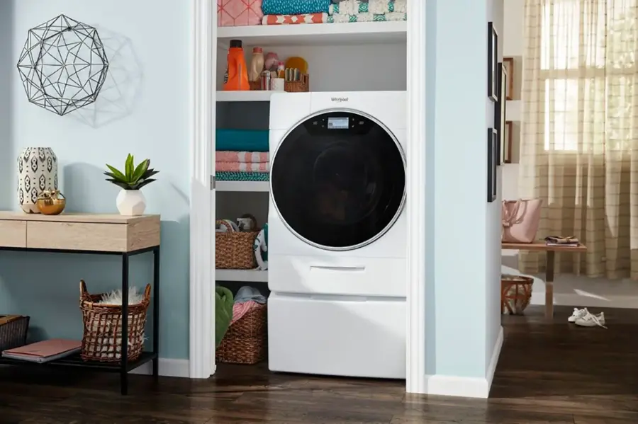 Alt View 25. Whirlpool - Washer/Dryer Laundry Pedestal with Storage Drawer - White.