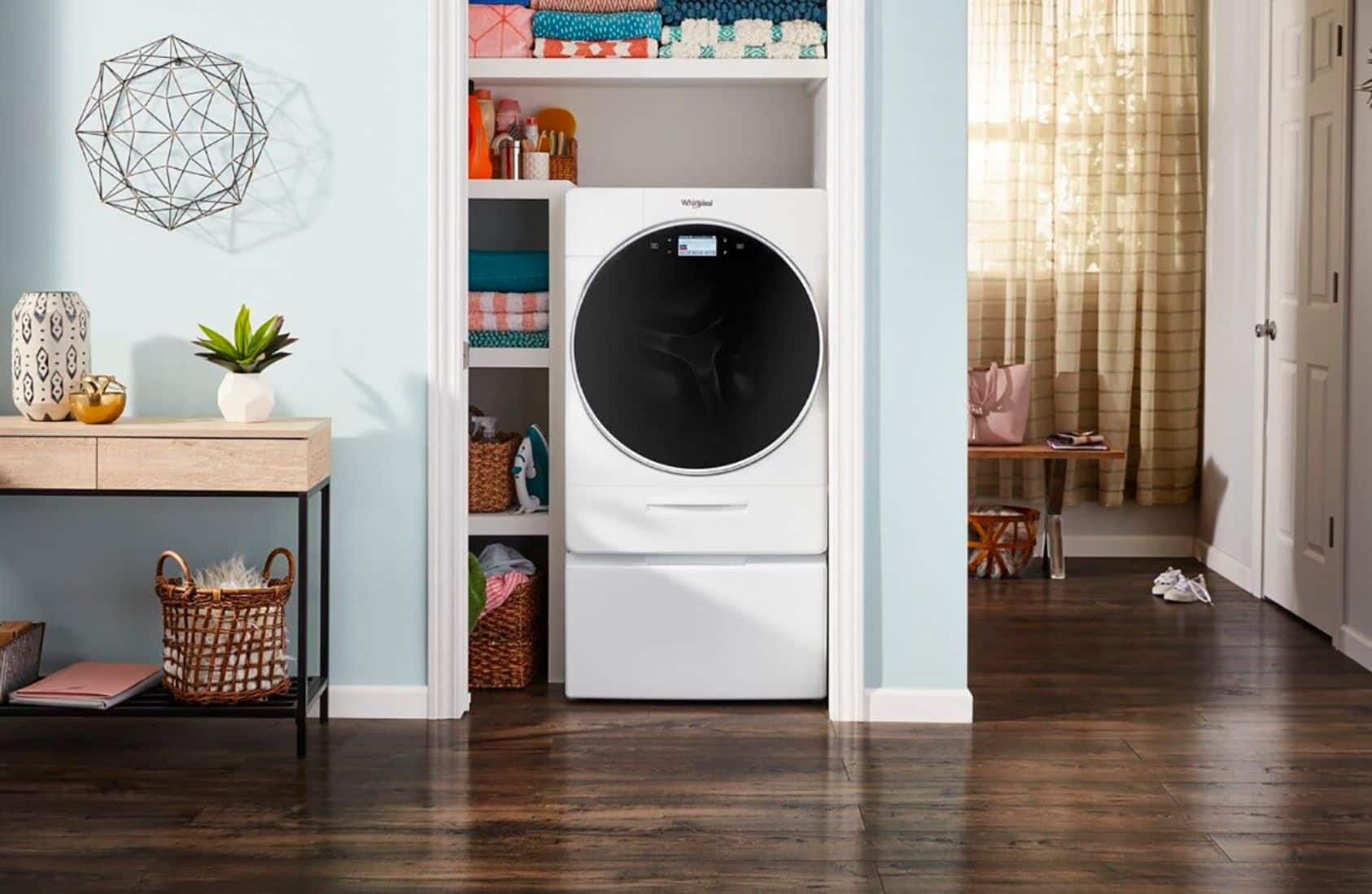 Alt View 26. Whirlpool - Washer/Dryer Laundry Pedestal with Storage Drawer - White.