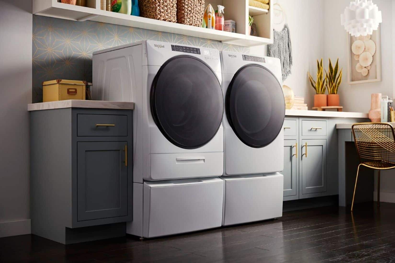 Alt View 30. Whirlpool - Washer/Dryer Laundry Pedestal with Storage Drawer - White.