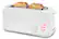 Front. Elite Gourmet - Elite Gourmet 4-Slice Extra-Long/Extra-Wide-Slot Toaster - White.