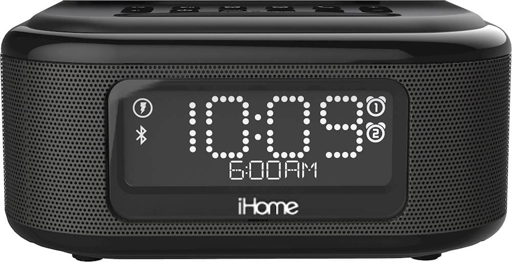 Best Buy: iHome Dual-Alarm Clock Radio Black IBTW23BC