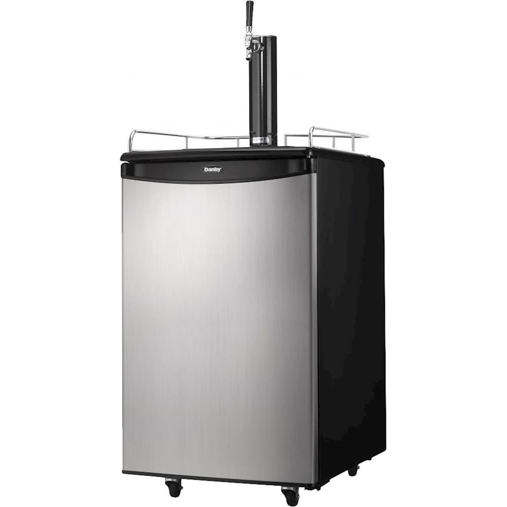 Left View: Hestan - GFDS Series 5.2 Cu. Ft. Single Faucet Beverage Cooler Kegerator - Sol