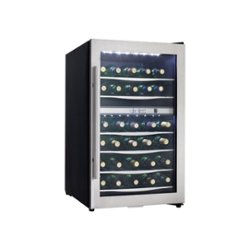 Danby - Designer 38-Bottle Dual Zone Wine Cooler - Stainless Steel - Front_Zoom