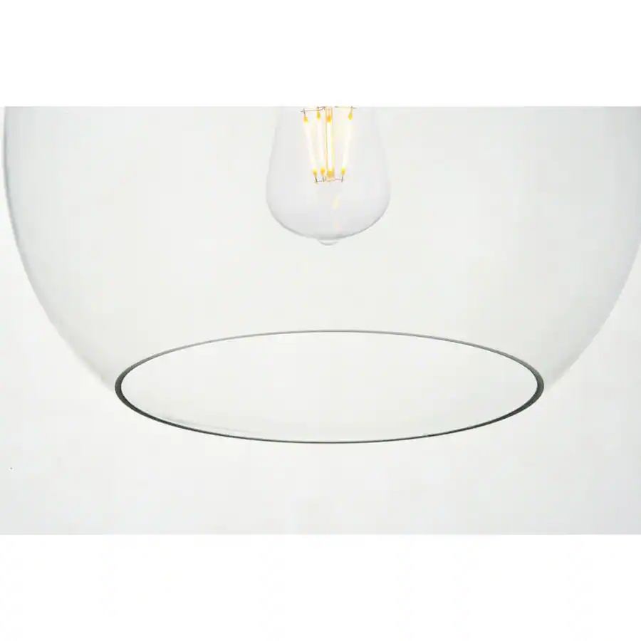 Dynamic Rope Hanger Living District Baxter 1 Light Brass Pendant With Clear Glass Brass And ...