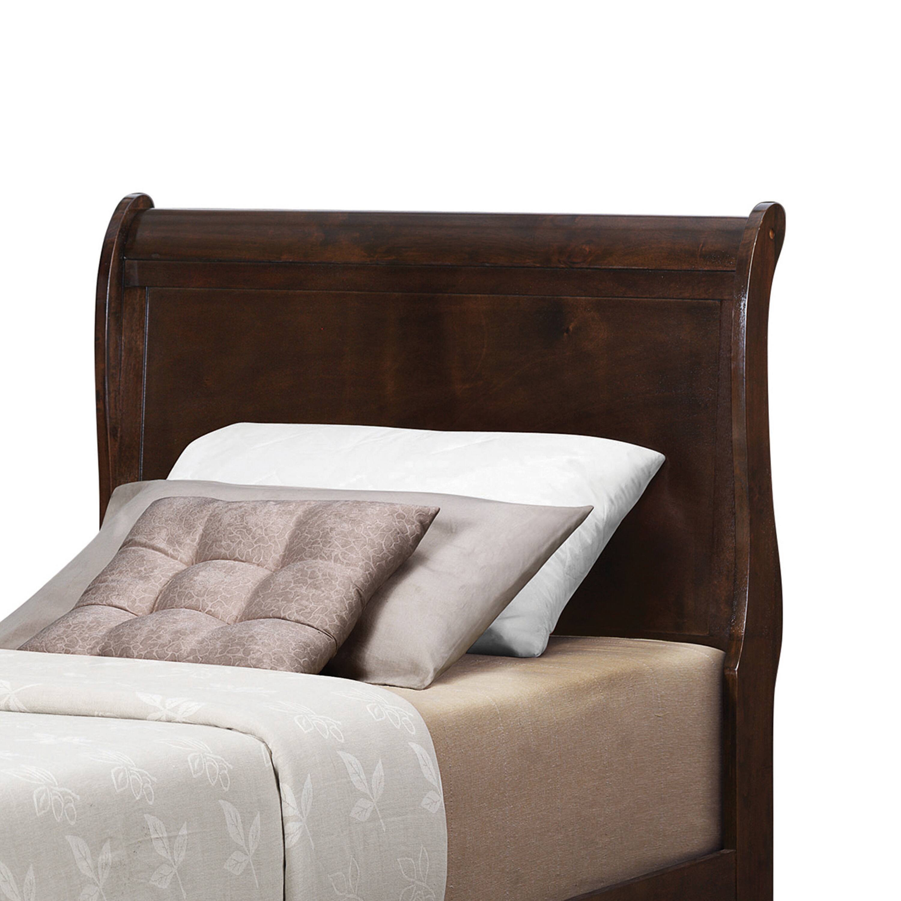 Alt View 1. Manhattan Lane - Transitional Style Sturdy Twin Size Bed - Brown.