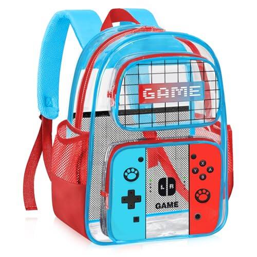 Solar System Print Clear PVC Backpack - Heavy Duty Transparent Backpack For School, Stadium Events, Security Check