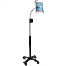 Front. CTA Digital - Compact Gooseneck Floor Stand for iPad/Tablet.