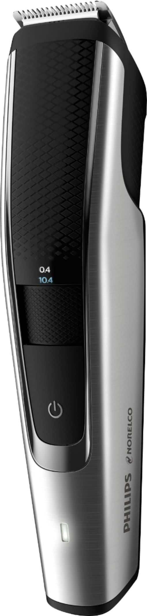 Left. Philips Norelco - Beard and Hair Trimmer Series 5500, BT5511/49 - Black/Silver.