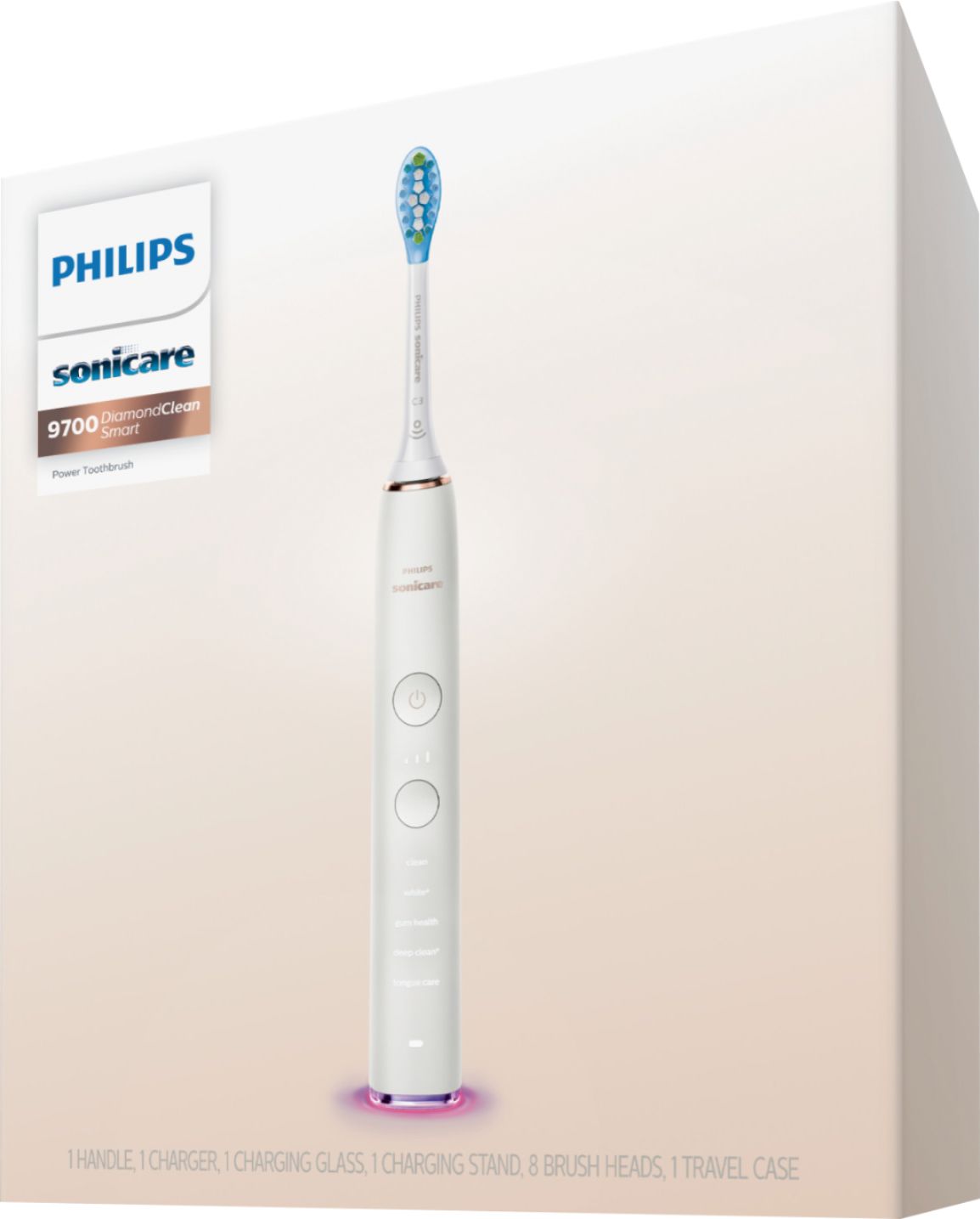 Garderobe huurling Kast Philips Sonicare DiamondClean Smart 9700 Rechargeable Toothbrush Rose Gold  HX9957/61 - Best Buy