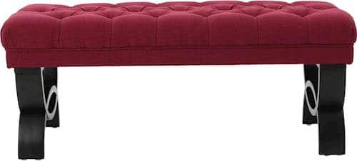 Noble House - Carmel Ottoman Bench - Deep Red