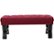 Front Zoom. Noble House - Carmel Ottoman Bench - Deep Red.
