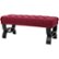 Left Zoom. Noble House - Carmel Ottoman Bench - Deep Red.